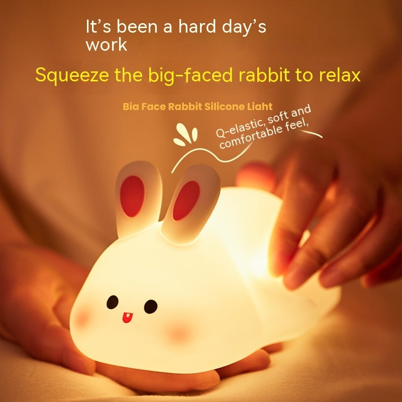 Adorable Big Face Bunny LED Night Light