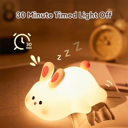 Adorable Big Face Bunny LED Night Light