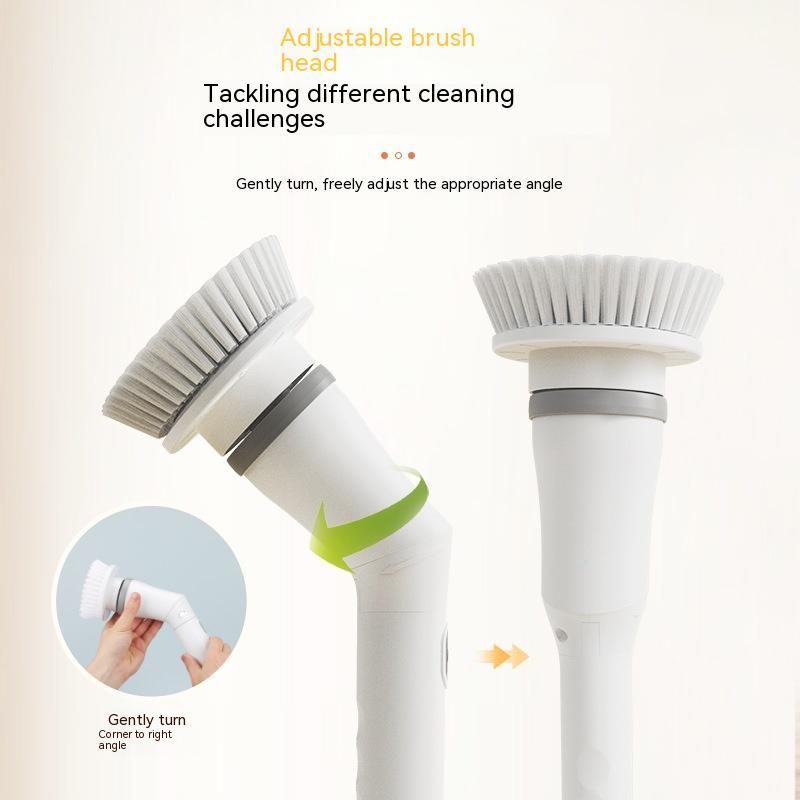 6-in-1 Cleaning Scrubber with Long Handle