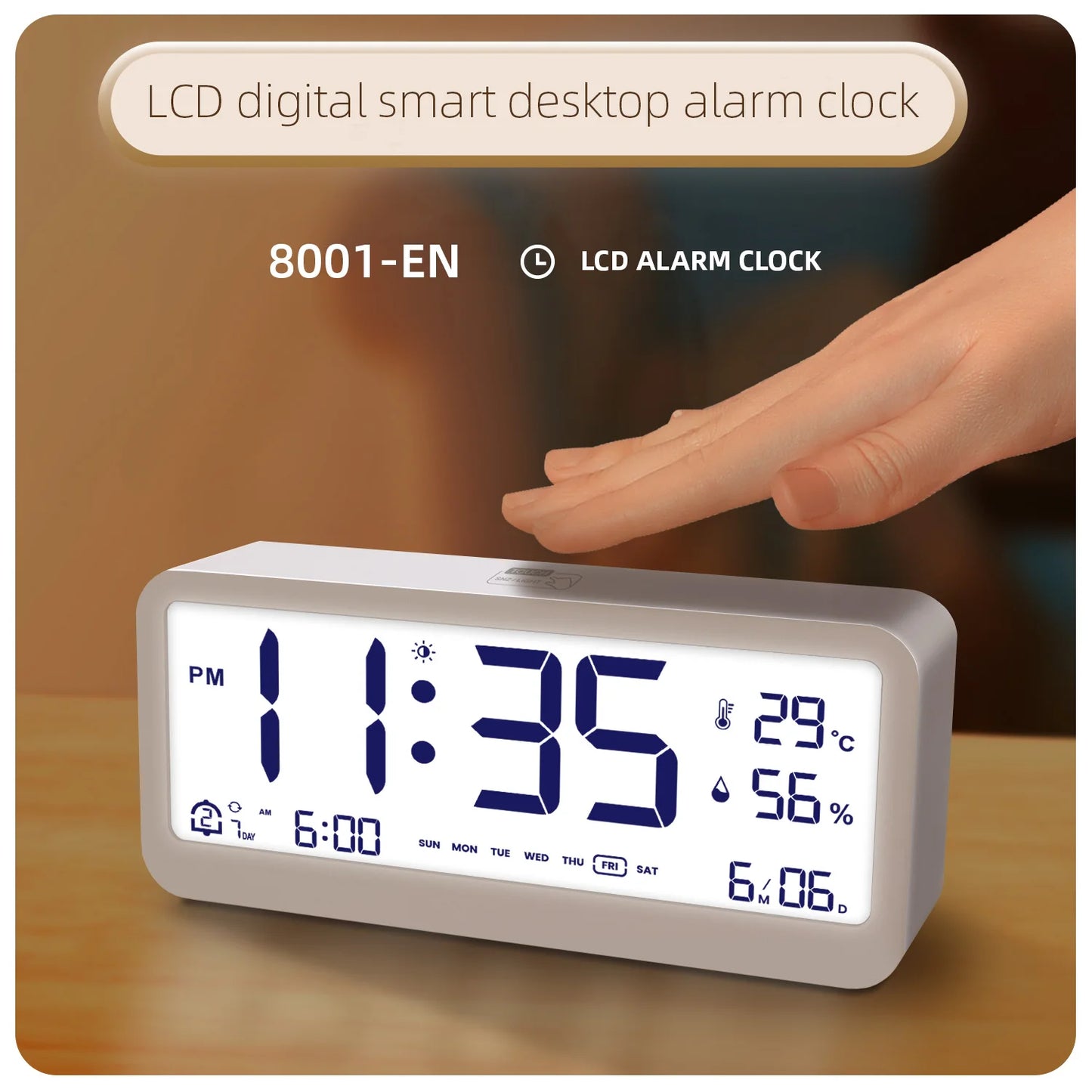 Multifunctional LED Display Alarm Clock with Adjustable Brightness