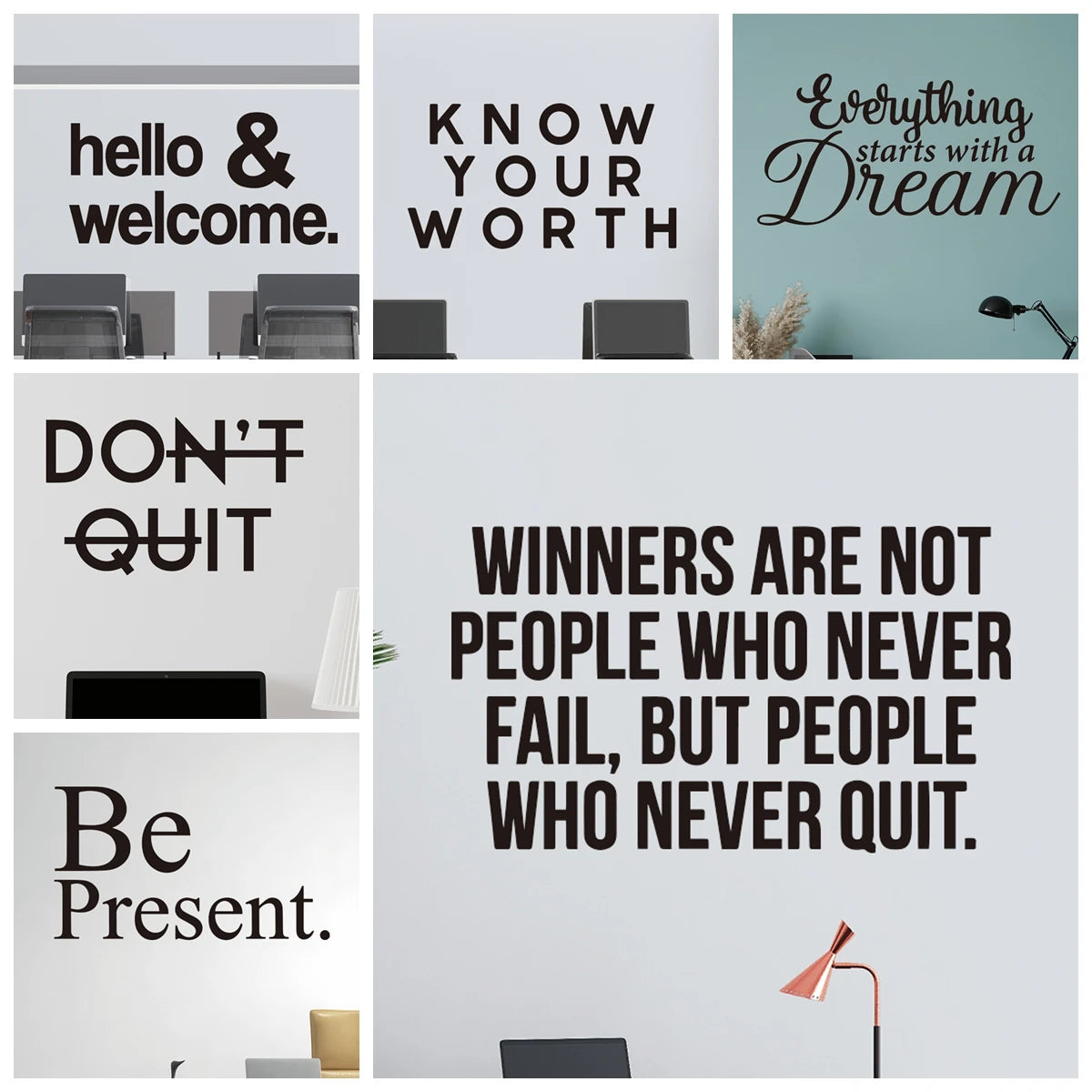 Inspirational Quote Waterproof Wall Sticker