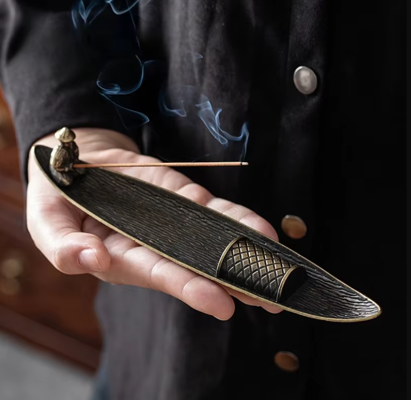 Fisherman Heat-Resistant Incense Stick Holder and Burner