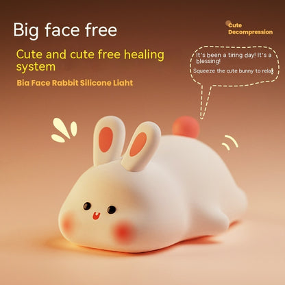 Adorable Big Face Bunny LED Night Light