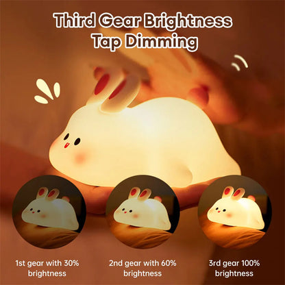 Adorable Big Face Bunny LED Night Light