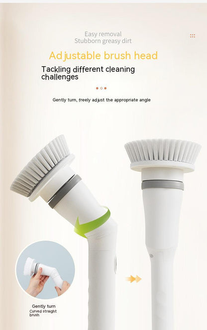 6-in-1 Cleaning Scrubber with Long Handle